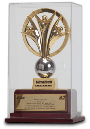 2<sup>nd</sup> Prize All India <br> For 'Outstanding Work in Promoting Sales' of UltraTech Cement in
semi urban areas (2008 - 09)